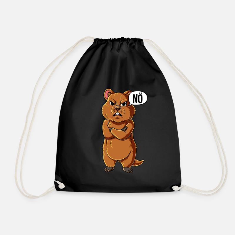 Quokka Nö - Turnbeutel - Schwarz