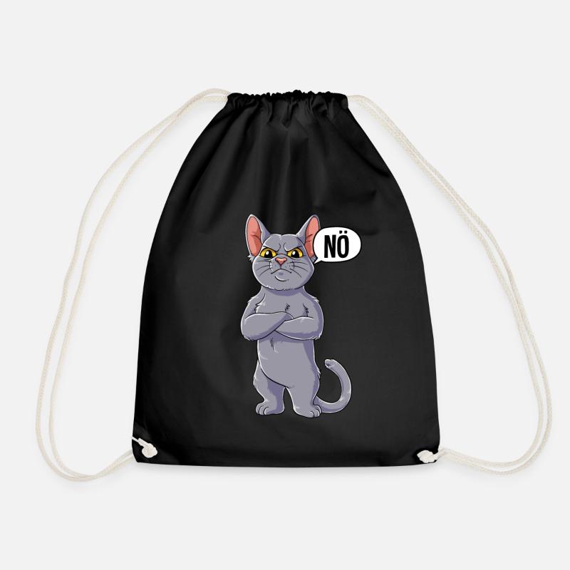 Katze Nö - Turnbeutel - Schwarz