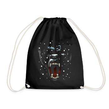 Gorille qui neige - Sac de sport léger - noir - Devant