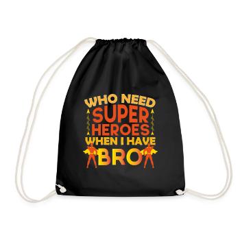 Frère frérot cadeau pour mon frère fort - Sac de sport léger - noir - Devant