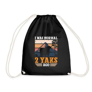 I was normal 2 Yaks ago - Turnbeutel - Schwarz - Vorne