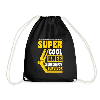 Super Cool Knee Surgery Survivor - Turnbeutel - Schwarz - Vorne