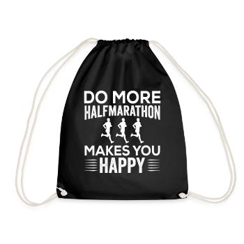 makes you happy Half Marathon - Turnbeutel - Schwarz - Vorne
