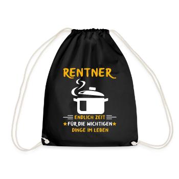 Rentner Rente Rentenbeginn Kochen Koch - Turnbeutel - Schwarz - Vorne
