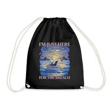 Whale Watcher Saying Whale Fans Humpback Whales - Drawstring Bag - black - Front