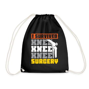 I Survived Knee Surgery - Turnbeutel - Schwarz - Vorne
