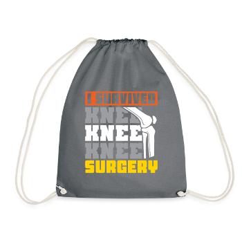 I Survived Knee Surgery - Turnbeutel - Grau - Vorne