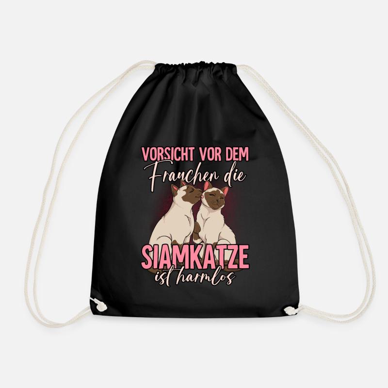 Siamkatzen - Turnbeutel - Schwarz