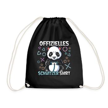 Offizielles Schwitzer Zocken Gamer Ego Shooter - Turnbeutel - Schwarz - Vorne