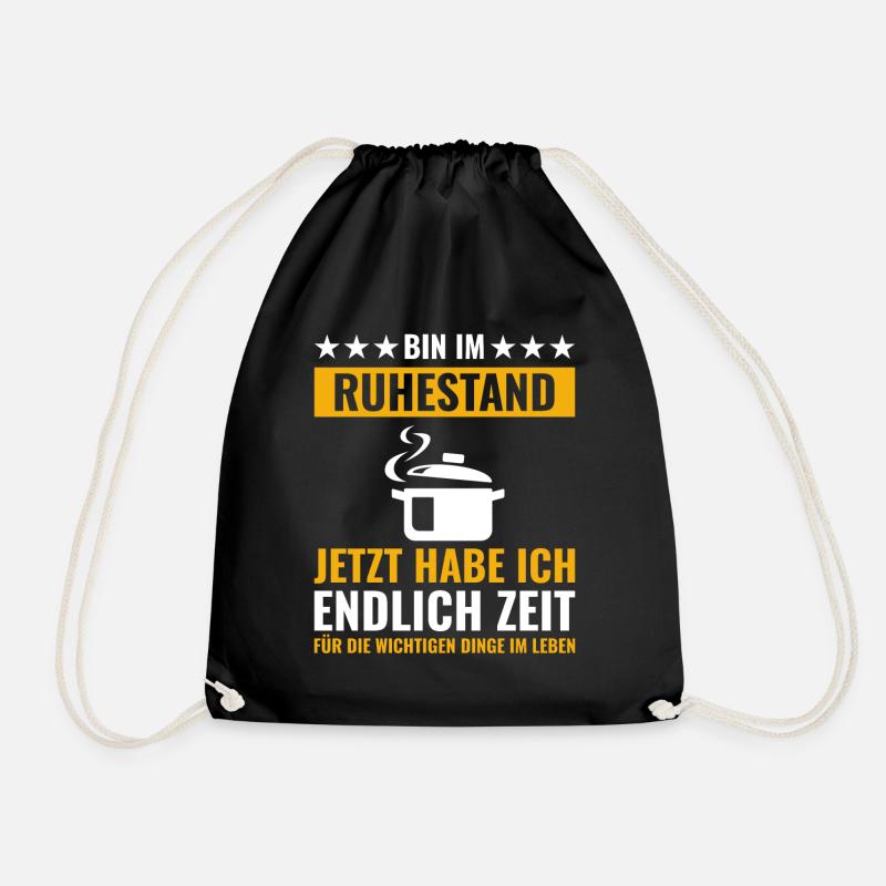 Rentner Rente Rentenbeginn Kochen Koch - Turnbeutel - Schwarz