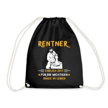 Rentner Rente Rentenbeginn Töpfern - Turnbeutel - Schwarz - Vorne