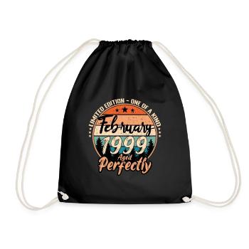 Février 1999 anniversaire 1999 légendes Février - Sac de sport léger - noir - Devant