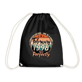 Février 1998 anniversaire 1998 légendes Février - Sac de sport léger - noir - Devant
