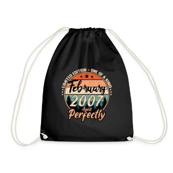 February 2007 anniversary 2007 legends February - Drawstring Bag - black - Front