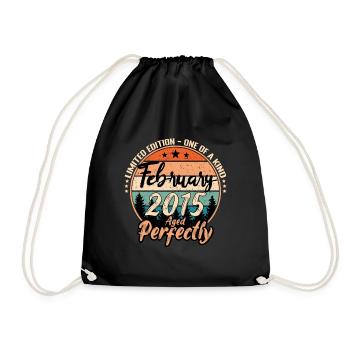 Februar 2015 Jubiläum 2015 Legenden Februar - Turnbeutel - Schwarz - Vorne