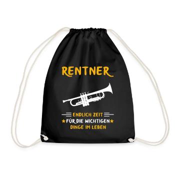 Rentner Rente Rentenbeginn Trompete - Turnbeutel - Schwarz - Vorne