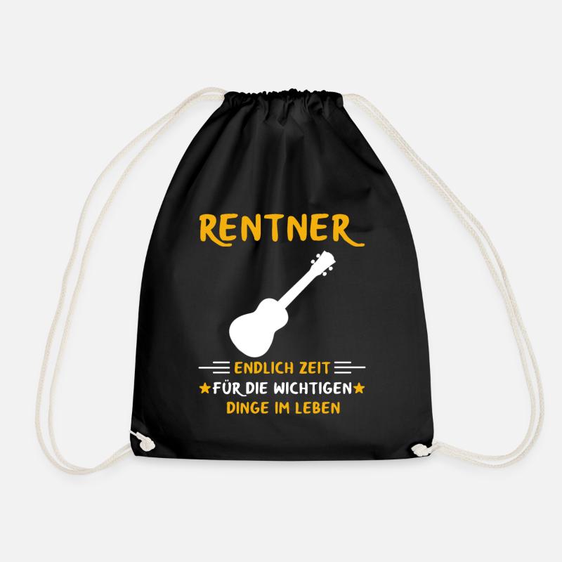 Rentner Rente Rentenbeginn Ukulele - Turnbeutel - Schwarz