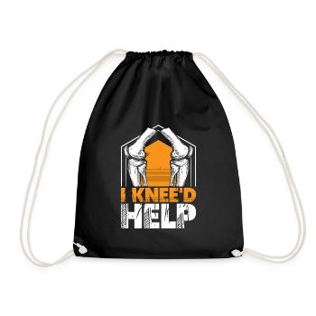 I Knee'd help - Turnbeutel - Schwarz - Vorne