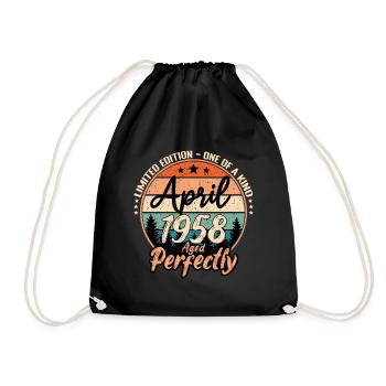 April 1958 anniversaire 1958 légendes April - Sac de sport léger - noir - Devant