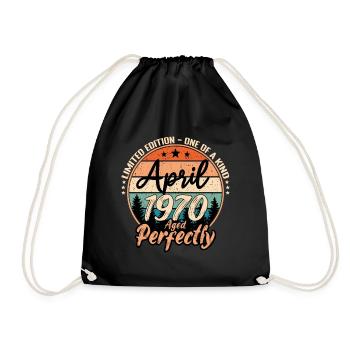 April 1970 anniversaire 1970 légendes April - Sac de sport léger - noir - Devant
