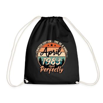 April 1983 anniversaire 1983 légendes April - Sac de sport léger - noir - Devant