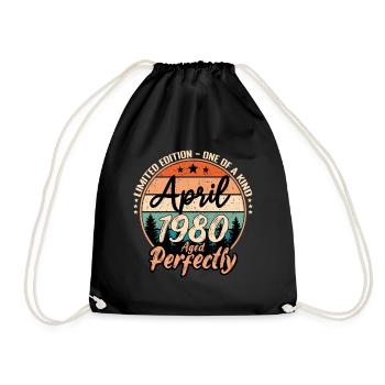 April 1980 anniversaire 1980 légendes April - Sac de sport léger - noir - Devant