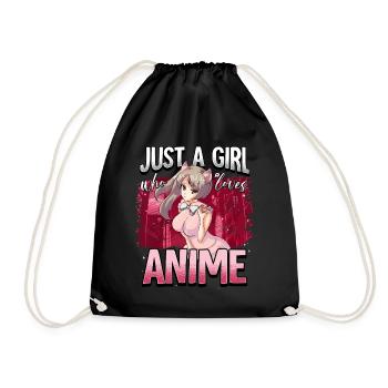 Anime Otaku Weeb - Drawstring Bag - black - Front