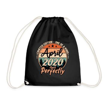 April 2020 Jubiläum 2020 Legenden April - Turnbeutel - Schwarz - Vorne