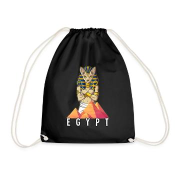 Égypte Sphynx Pharaon - Sac de sport léger - noir - Devant