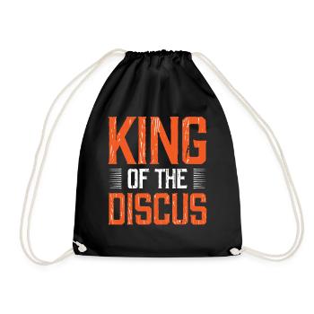 King of the discusDiskus werfen - Turnbeutel - Schwarz - Vorne