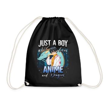 Anime Otaku Weeb - Drawstring Bag - black - Front