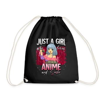 Anime Otaku Weeb - Drawstring Bag - black - Front
