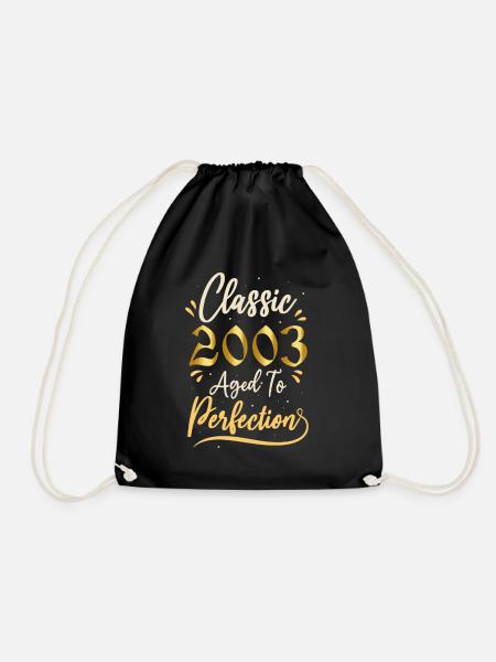 Geburtstag 2003 Geschenk 2003 Classic 2003 - Turnbeutel - Schwarz