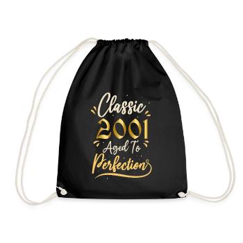 Birthday 2001 gift 2001 Classic 2001 - Drawstring Bag - black - Front