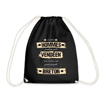 Les vrais hommes jouent au palet Cadeau palet - Sac de sport léger - noir - Devant
