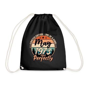 Mai 1973 anniversaire 1973 légendes Mai - Sac de sport léger - noir - Devant