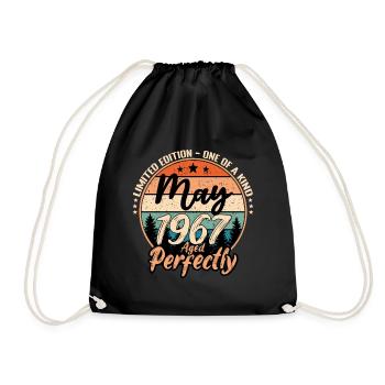 Mai 1967 anniversaire 1967 légendes Mai - Sac de sport léger - noir - Devant