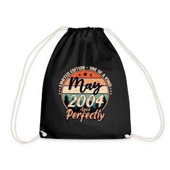 May 2004 anniversary 2004 legends May - Drawstring Bag - black - Front