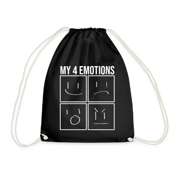 4 EMOTIONS - Turnbeutel - Schwarz - Vorne