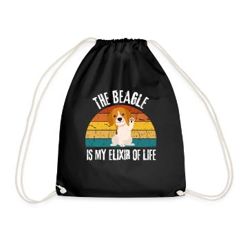 Dog Owner Dogs Funny Gift Retro Beagle - Sac de sport léger - noir - Devant