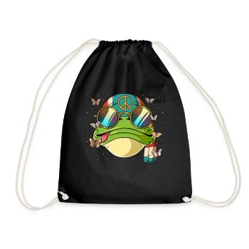 60s 70s Costume Groovy Hippie - Sac de sport léger - noir - Devant