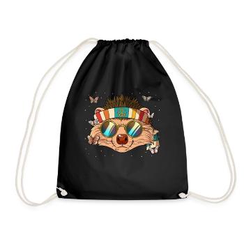 60s 70s Costume Groovy Hippie - Sac de sport léger - noir - Devant