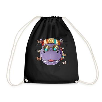 60s 70s Costume Groovy Hippie - Sac de sport léger - noir - Devant