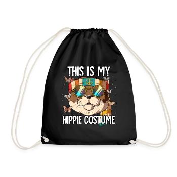 Costume des années 60 des années 70 Ceci est mon costume hippie - Sac de sport léger - noir - Devant