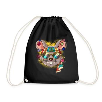 60s 70s Costume Groovy Hippie - Sac de sport léger - noir - Devant