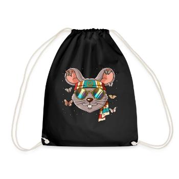 60s 70s Costume Groovy Hippie - Sac de sport léger - noir - Devant