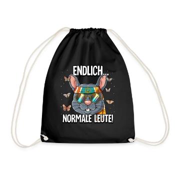Endlich Normale Leute Hippie Goa Rave - Turnbeutel - Schwarz - Vorne