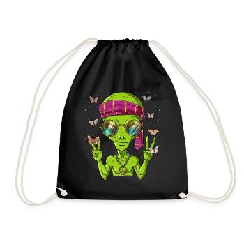 60s 70s Costume Groovy Hippie - Sac de sport léger - noir - Devant
