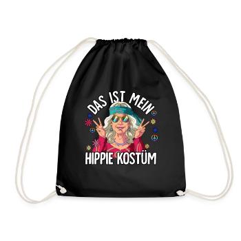 Ceci est mon costume hippie 60s 70s costume - Sac de sport léger - noir - Devant