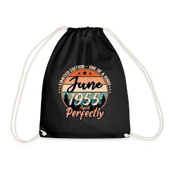 Juni 1955 Jubiläum 1955 Legenden Juni - Turnbeutel - Schwarz - Vorne